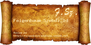 Feigenbaum Szebáld névjegykártya